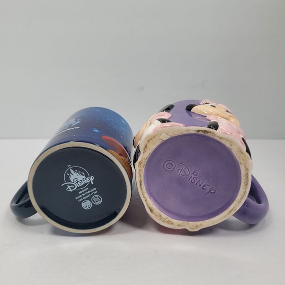 Disney World 2017 Mickey & Minnie Mouse 3D Ceramic Mugs Set Of 2 - Picture 5 of 9